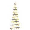 vidaXL Arbre de No&euml;l suspendu avec boules 120 cm 50 LED Blanc chaud