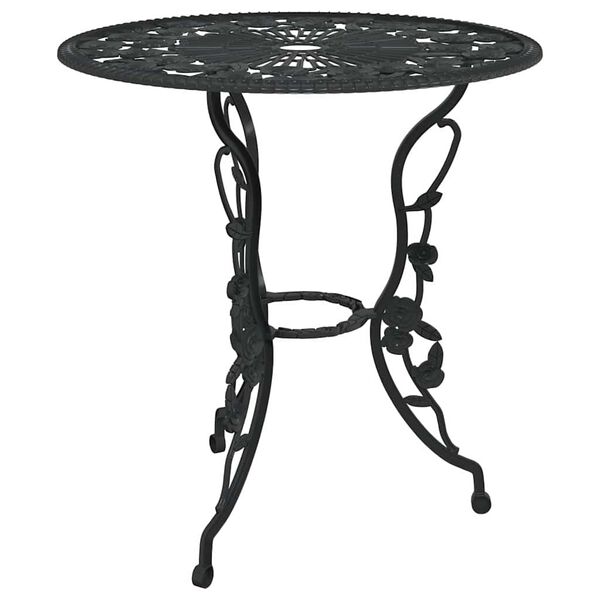 vidaXL Ensemble de bistro 3 pcs Aluminium coul&eacute; Noir