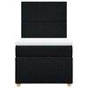 vidaXL Sommier à lattes de lit avec matelas Noir 90x190 cm Tissu