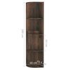 vidaXL &Eacute;tag&egrave;re d'angle sur pied Ch&ecirc;ne fum&eacute; 40x41,5x180 cm Agglom&eacute;r&eacute;