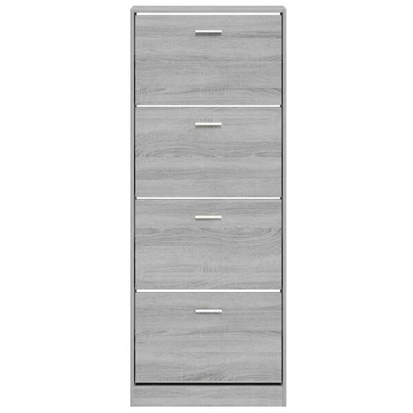 vidaXL Armoire &agrave; chaussures Sonoma gris 59x17x150 cm Bois d'ing&eacute;nierie
