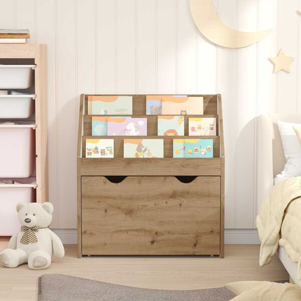 vidaXL Biblioth&egrave;que pour enfants Ch&ecirc;ne artisanal 60 x 29,5 x 69 cm