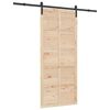 vidaXL Porte coulissante Marron 100 x 208 cm Bois de pin massif