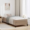 vidaXL Cadre de lit avec matelas Cappuccino 100 x 200 cm tissu