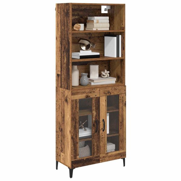 vidaXL Haut Armoire Bois Ancien 69,5 x 34 x 180 cm Bois d'ing&eacute;nierie
