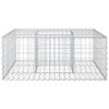 vidaXL Lit sur&eacute;lev&eacute; gabion Argent&eacute; 100 x 100 x 40 cm Acier galvanis&eacute;