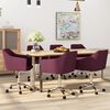 vidaXL Chaises pivotantes &agrave; manger lot de 6 violet tissu