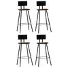 vidaXL Tabourets de bar lot de 4 bois massif de r&eacute;cup&eacute;ration