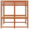 vidaXL Lit superpos&eacute; et bureau et &eacute;chelle 200x200cm bois de pin massif