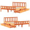 vidaXL Cadre de lit sans matelas cire marron 160x200cm bois pin massif