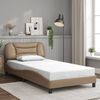 vidaXL Cadre de lit avec LED sans matelas Hvar cappuccino 100x200 cm