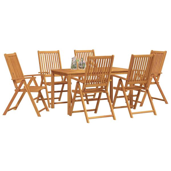 vidaXL Ensemble de salle à manger pour jardin 7 pcs Marron