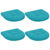 vidaXL Coussins de si&egrave;ge 4 pi&egrave;ces 4 pc 100 % polyester Turquoise