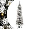 vidaXL Sapin de No&euml;l artificiel Blanc 210 cm PVC, m&eacute;tal et plastique