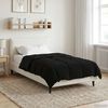 vidaXL Duvet d'&eacute;t&eacute; simple Matelass&eacute; Noir 135 x 220 cm Microfibre