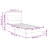 vidaXL Cadre de lit avec t&ecirc;te de lit Taupe 80 x 200 cm tissu
