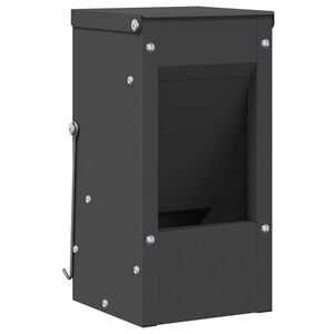vidaXL Distributeur pour lapins Noir 12,5 x 12,5 x 25 cm