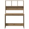 vidaXL Bureau avec &eacute;tag&egrave;res ch&ecirc;ne artisanal Bois d'ing&eacute;nierie