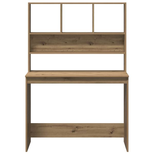 vidaXL Bureau avec &eacute;tag&egrave;res ch&ecirc;ne artisanal Bois d'ing&eacute;nierie