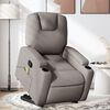 vidaXL Fauteuil inclinable de massage Taupe Tissu