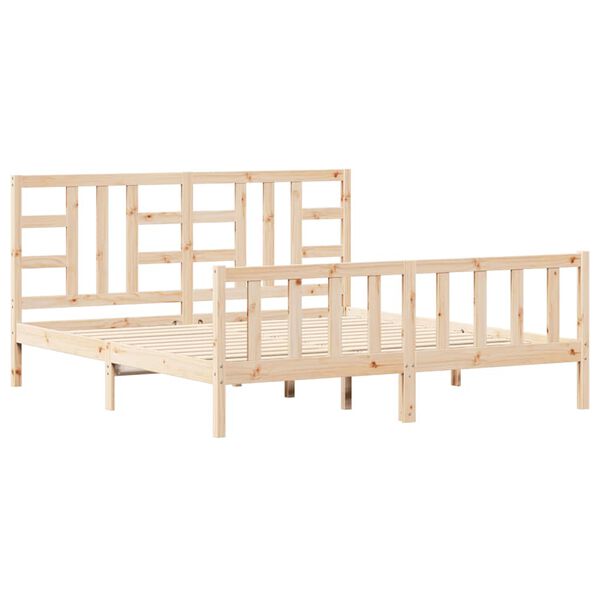vidaXL Cadre de lit sans matelas bois de pin massif