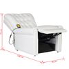 vidaXL Chaise de massage &eacute;lectrique Blanc cr&egrave;me 78 x 148 x 71 cm