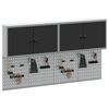 vidaXL Set de Cabinet d'Outils et Pegboard avec étagère 6 pcs Noir