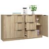 vidaXL Buffets 2 pcs Ch&ecirc;ne sonoma 60x30x70 cm Bois d'ing&eacute;nierie