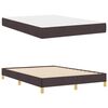 vidaXL Lit &agrave; ressorts avec matelas Marron fonc&eacute; 140 x 200 cm tissu