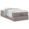 vidaXL Cadre de lit ottoman avec matelas taupe 90x190 cm tissu
