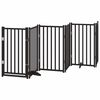 vidaXL Barri&egrave;re pour chien porte pliable 12panneaux noir bois peuplier
