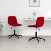 vidaXL Chaises &agrave; manger pivotantes lot de 2 rouge bordeaux velours