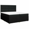 vidaXL Sommier &agrave; lattes de lit avec matelas Noir 200x200 cm Tissu