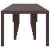 vidaXL Table de Jardin Marron 400 x 100 x 73 cm polyrotin