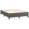 vidaXL Sommier à lattes de lit avec matelas Gris 140x190 cm Similicuir