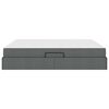 vidaXL Lit avec rangement et matelas Gris foncé 180 x 200 cm Polyester