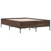 vidaXL Cadre de lit sans matelas ch&ecirc;ne marron 140x190 cm