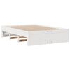 vidaXL Lit bibliothèque sans matelas blanc 140x200 cm bois pin massif