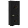 vidaXL Haut Armoire Ch&ecirc;ne noir 69,5 x 34 x 180 cm Bois d'ing&eacute;nierie