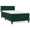 vidaXL Sommier &agrave; lattes de lit avec matelas Vert fonc&eacute; 90x200 cm