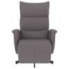 vidaXL Fauteuil inclinable avec repose-pieds gris similicuir