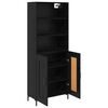 vidaXL Haut Armoire Ch&ecirc;ne noir 69,5 x 34 x 180 cm Bois d'ing&eacute;nierie