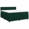 vidaXL Sommier &agrave; lattes de lit et matelas Vert fonc&eacute; 200x200cm Velours