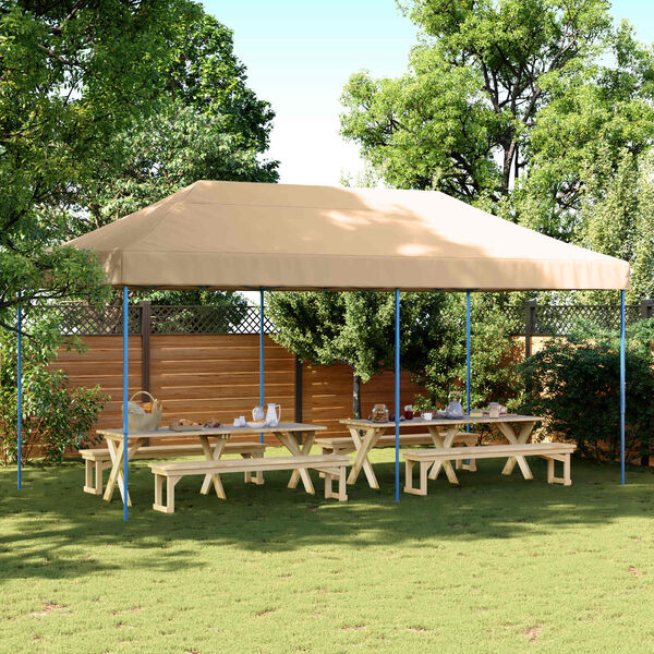vidaXL Tente de f&ecirc;te Beige 292 x 580 x 315 cm Tissu Oxford