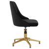 vidaXL Chaise pivotante de salle &agrave; manger Noir Velours