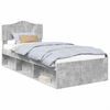 vidaXL Cadre de lit Gris B&eacute;ton 100 x 200 cm Bois de pin massif