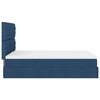 VidaXL Cadre de lit ottoman avec matelas bleu 140x200 cm tissu