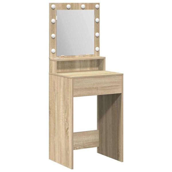vidaXL Table de Toilette avec étagère Chêne Sonoma 50 x 41 x 135 cm