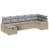 vidaXL Ensemble de Canap&eacute;s avec coussin Beige et Gris clair polyrotin