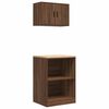vidaXL Armoires de garage 2 pcs ch&ecirc;ne marron bois d'ing&eacute;nierie